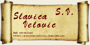 Slavica Velović vizit kartica